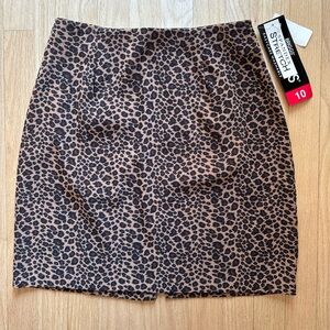 Briggs New York Leopard Print Pencil Skirt Size 10